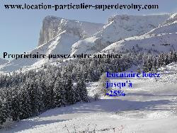 Loue Février 2008  Studio pied des pistes terrasse plein sud Superdévoluy