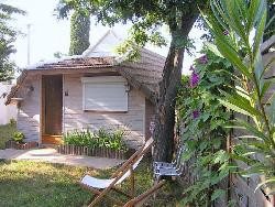 Chaumière authentique rénovée en Camargue à 10 km Aigues Mortes et 15 km des plages climatisée grd jardin animaux acceptés parking privatif.