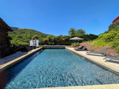 L'Escapade Amoureuse Ardéchoise Gîte - Love Room climatisé labellisé 4 étoiles avec Piscine Chauffée Privative 11x6m et Jacuzzi Privatif Intérieur