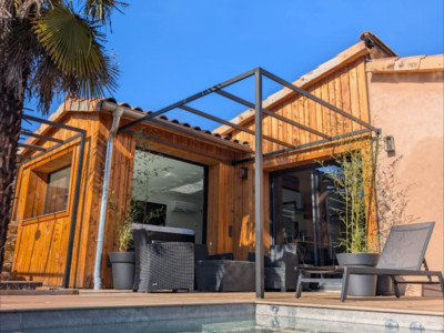 L'Escapade Amoureuse Ardéchoise Bis, maison de vacances climatisée Indépendante avec Micro Piscine Chauffée Balnéo et nage à contre courant, Jacuzzi Intérieur