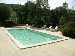 gite 3 à 10 pers en pleine foret avec plan d'eau, piscine à 8 km de Sarlat en périgord noir